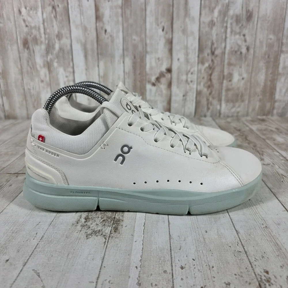 On Running The Roger Advantage Womens 8 White Sage Green Sneakers 48.98338
